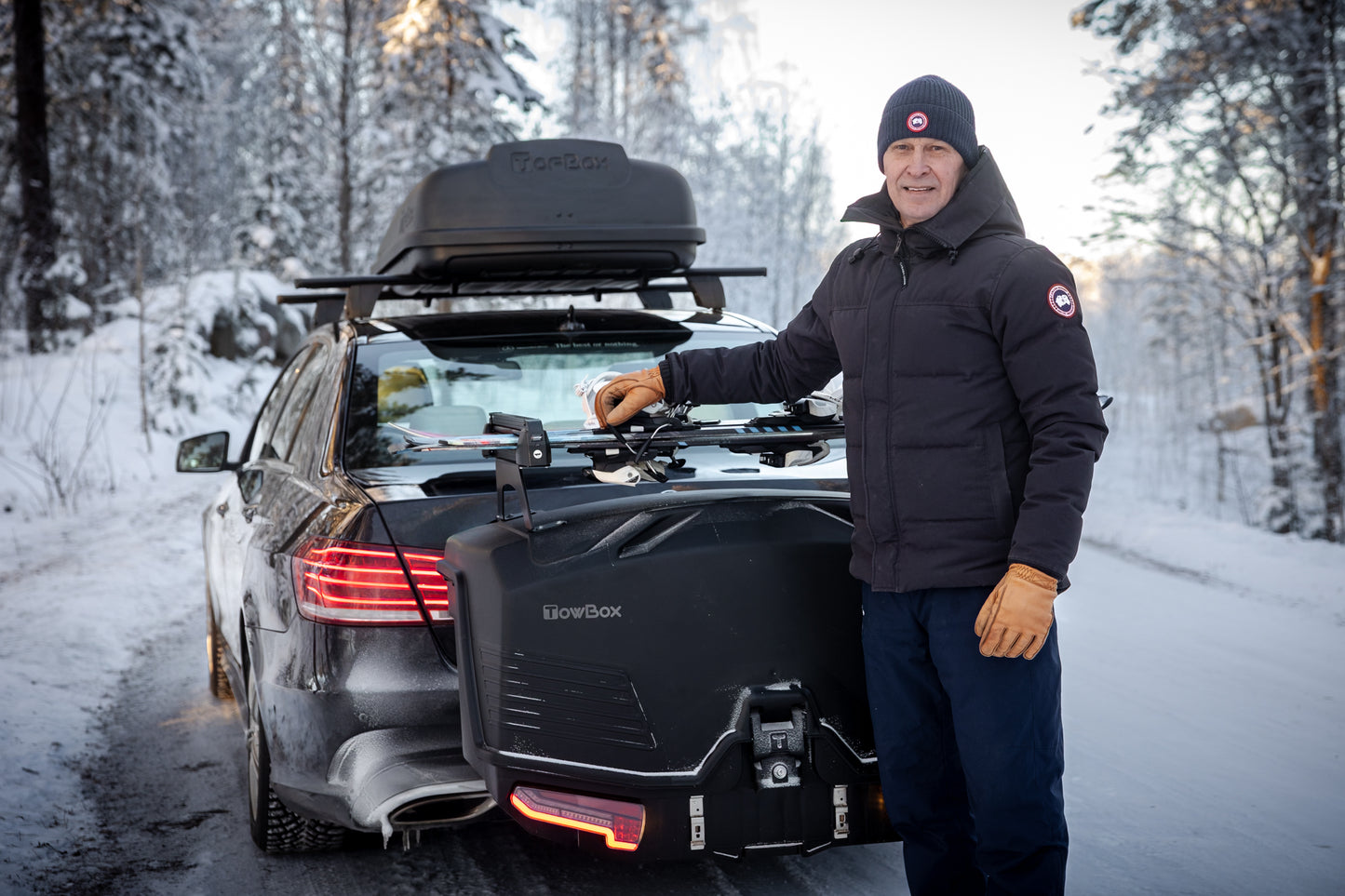 Skidhållare TopSki, för transportbox TowBox V5